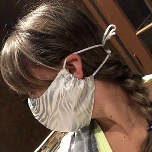 3 Face masks w/ nose wire, filter pocket